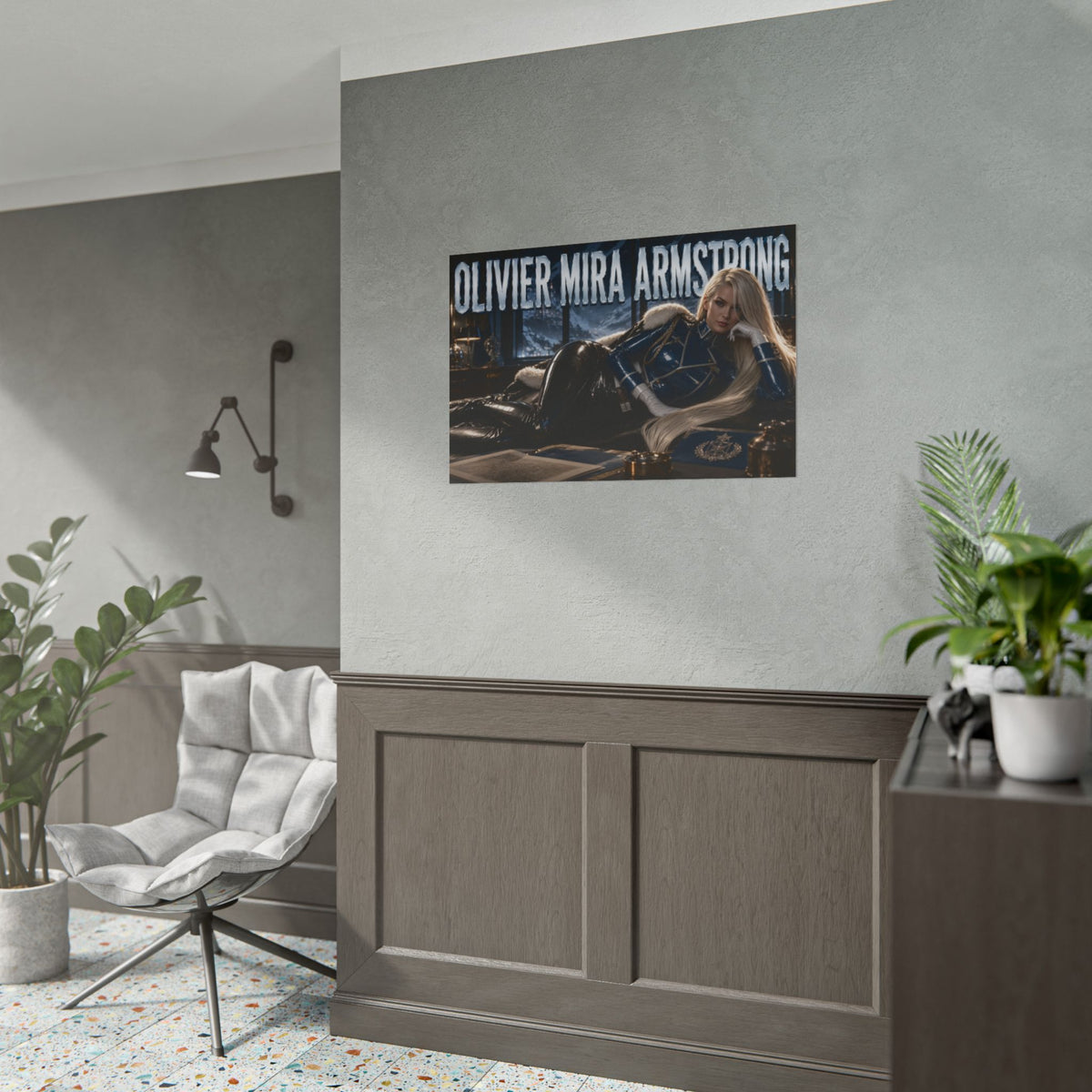 Olivier Mira Armstrong Fullmetal Alchemist Poster Wall Art Character Room Decor