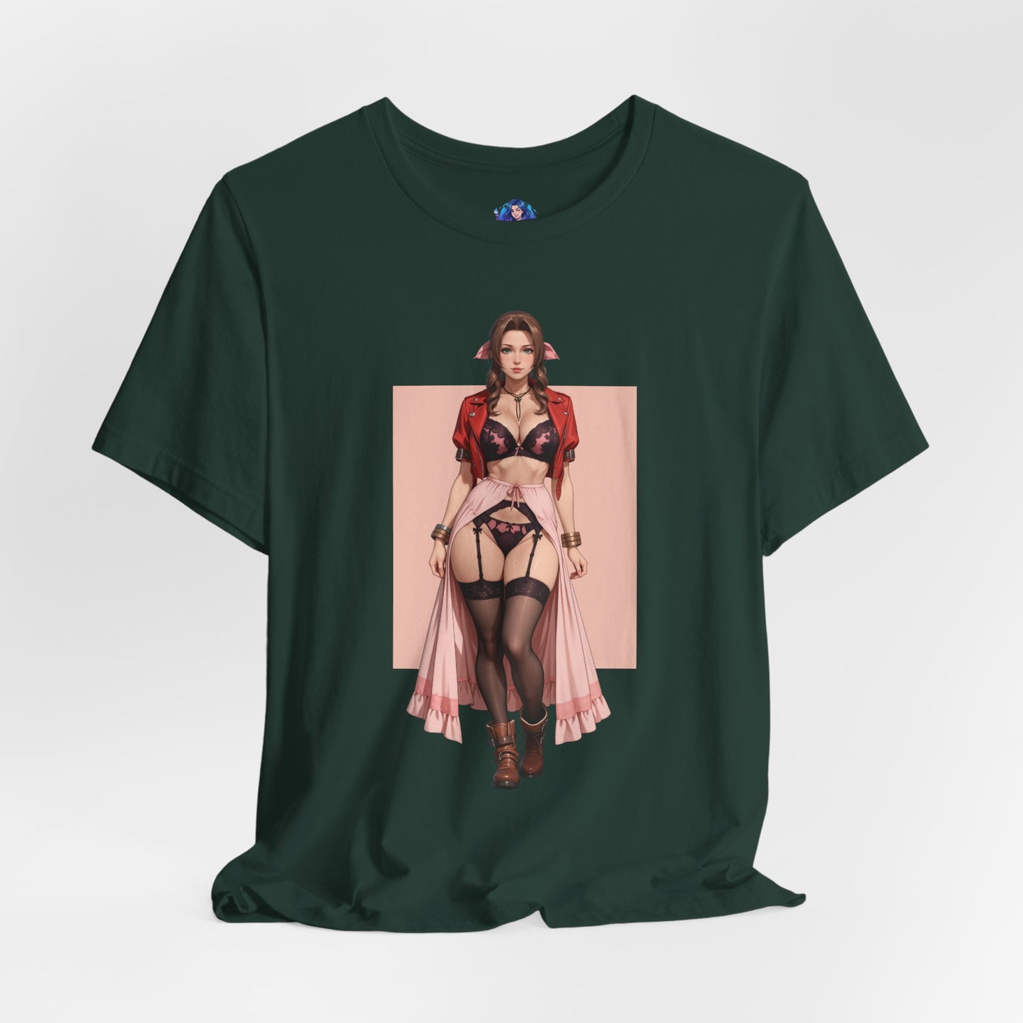 Aerith-T-Shirt | Final Fantasy VII Grafik-T-Shirt für Otaku &amp; Gaming-Fans | Anime-Heldinnen-Shirt