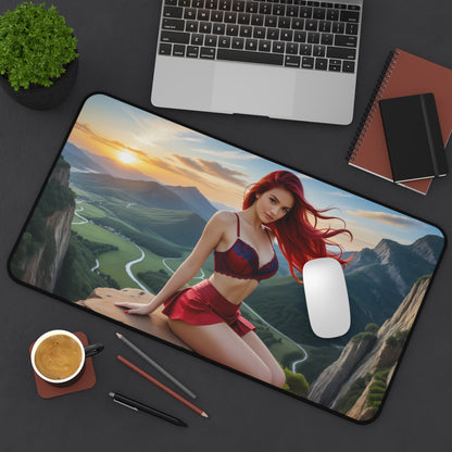 Erza Scarlet Schreibtischunterlage, Fairy Tail Mauspad, Anime-Heldin Gamer-Schreibtischdeko