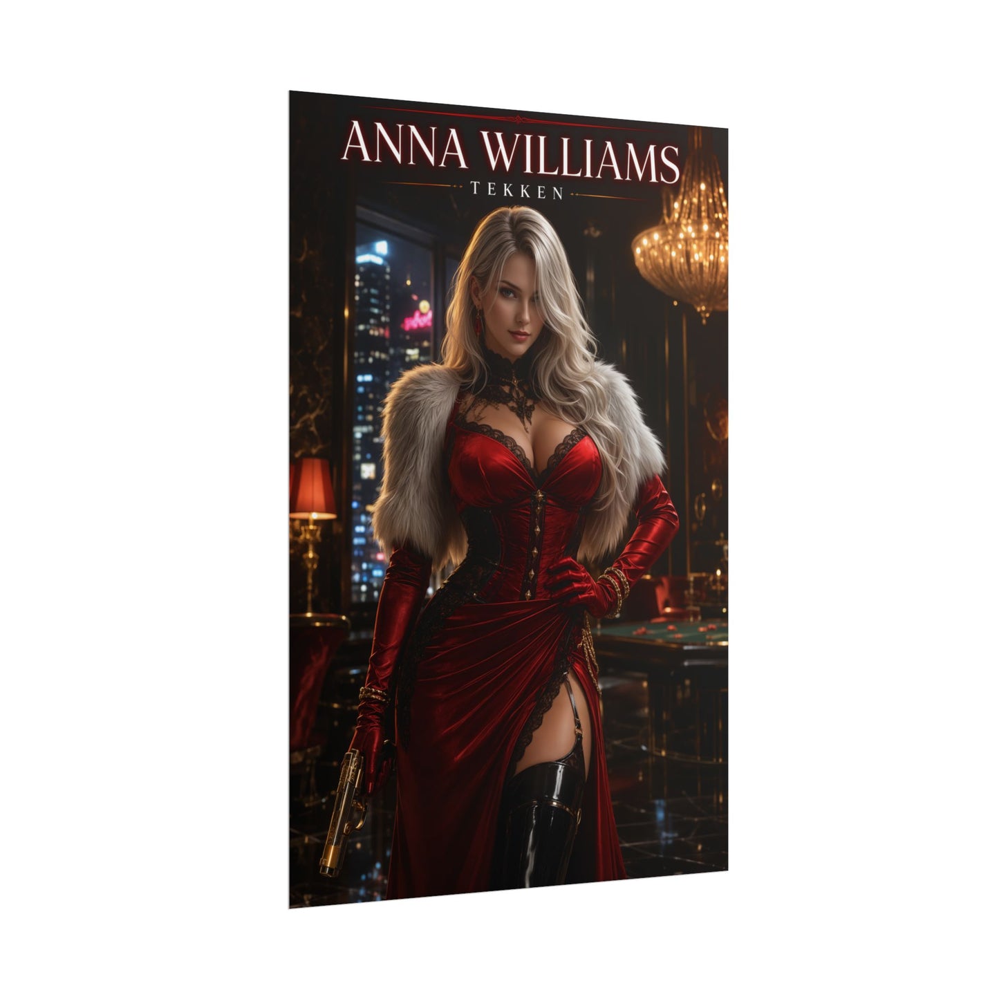 Anna Williams Poster, Tekken Wall Art, Gaming Print, Pin Up Decor