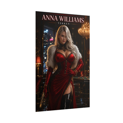Anna Williams Poster, Tekken Wall Art, Gaming Print, Pin Up Decor