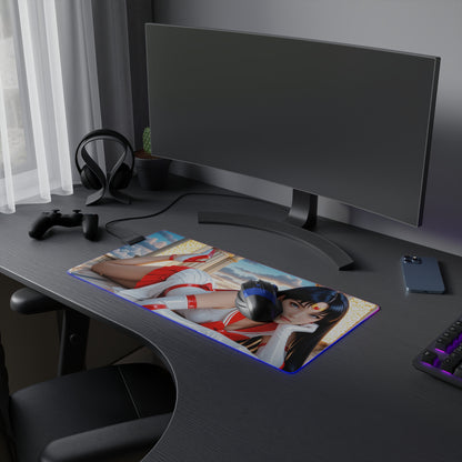 Килимок для столу Sailor Mars – світлодіодний RGB-підкладка, ігровий комплект із зображенням дівчини з аніме Waifu