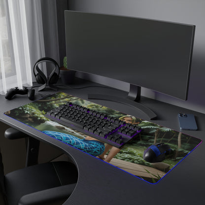 Килимок для столу Jolyne Cujoh – світлодіодний RGB-підсвітлювальний килимок, елегантна конфігурація дівчини з аніме Вайфу