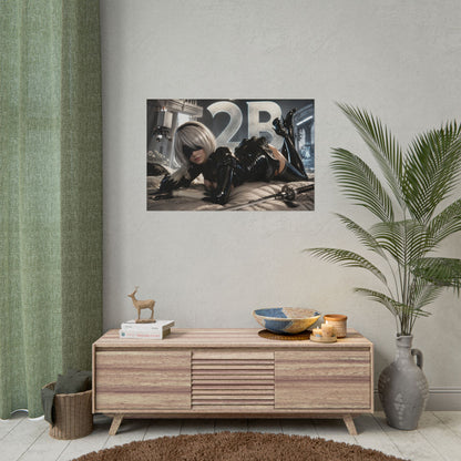 Game Room Decor 2B NieR Poster Gaming Wall Art Character Print Collectible Print