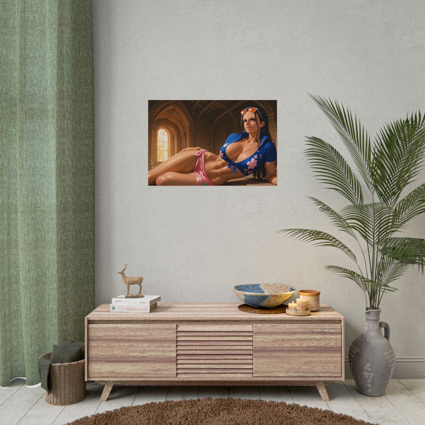 Аніме-постер Ніко Робіна | Настінне мистецтво Вайфу для кімнати отаку або ігрової конфігурації