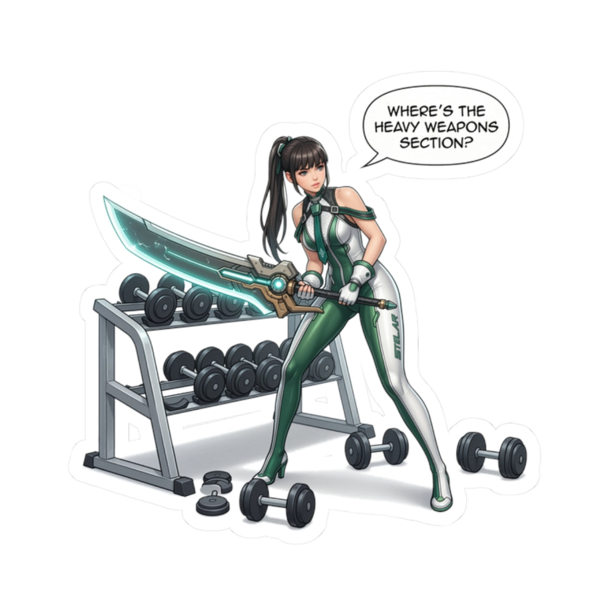 Eve Stellar Blade Aufkleber – Sci-Fi-Actionheldin Vinyl-Aufkleber für Laptops &amp; Dekoration