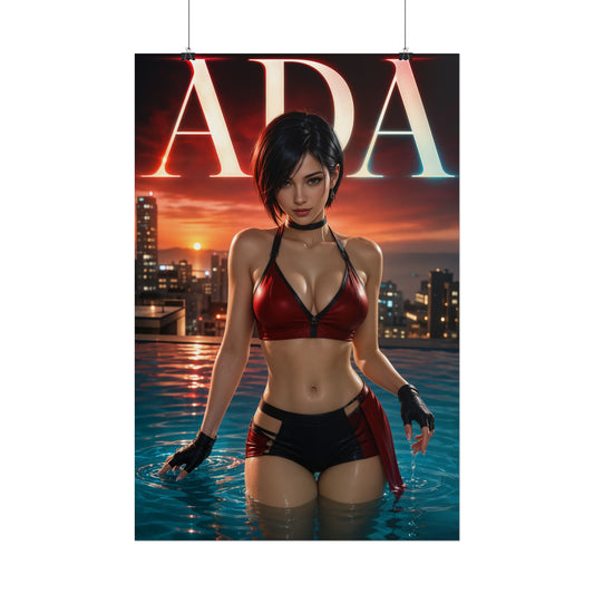 Gaming Wall Art Ada Wong Resident Evil Poster Bedroom Game Room Decor Art Print