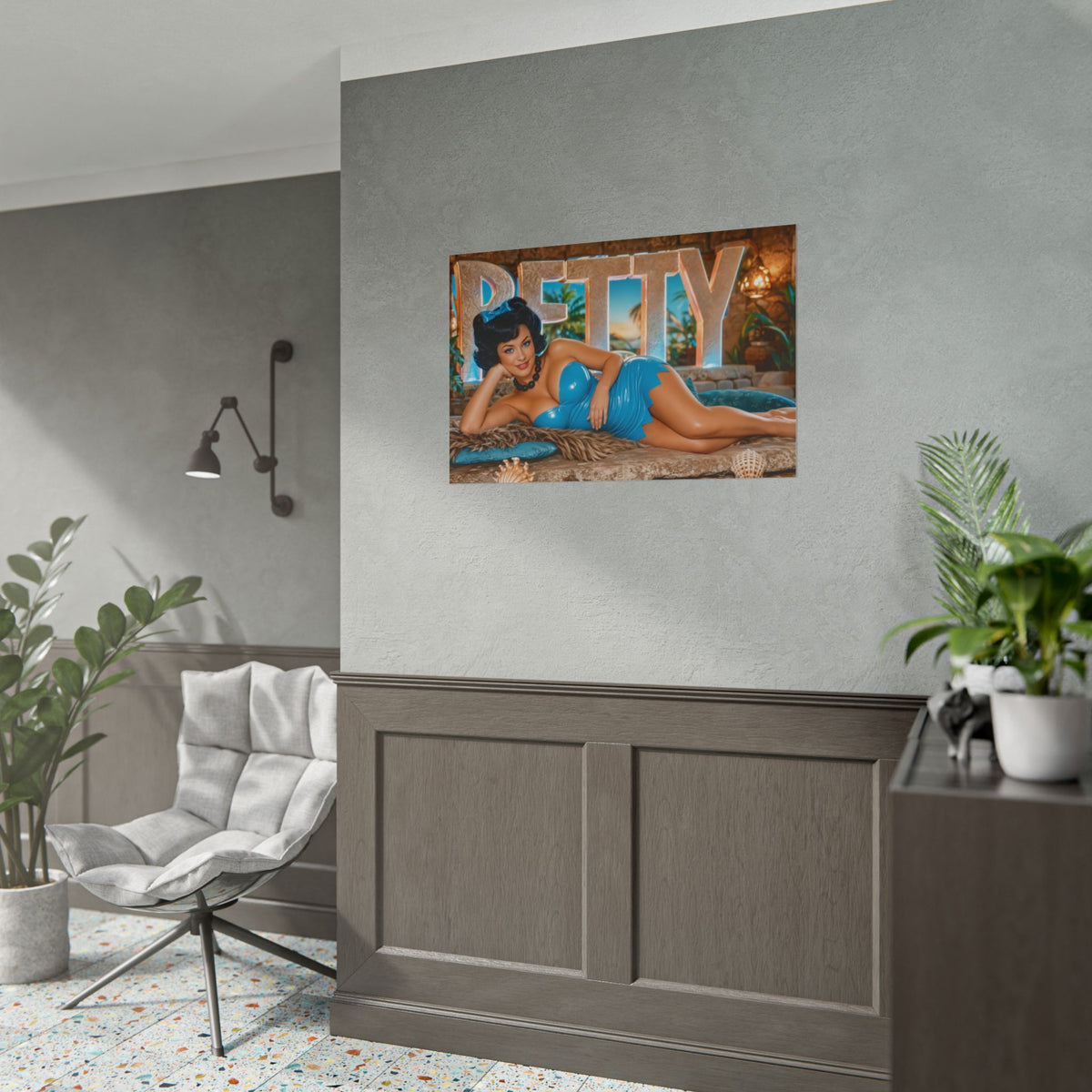 Betty Rubble The Flintstones Retro Poster Cartoon Wall Art Room Decor
