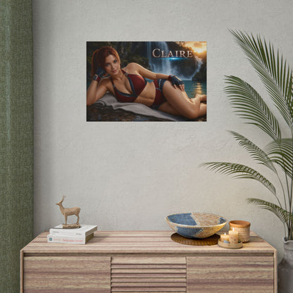 Claire Redfield Poster Gaming Room Wall Decor Character Art Collector Gift