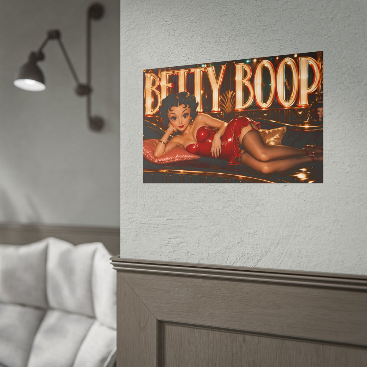 Retro Room Decor Betty Boop Betty Boop Poster Cartoon Wall Art Character Print