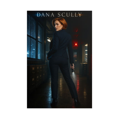 Dana Scully X-Files FBI Poster Sci-Fi TV Wall Art Print