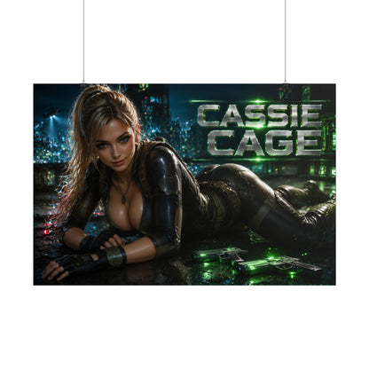 Game Room Decor Cassie Cage Mortal Kombat Poster Character Wall Art Gamer Gift