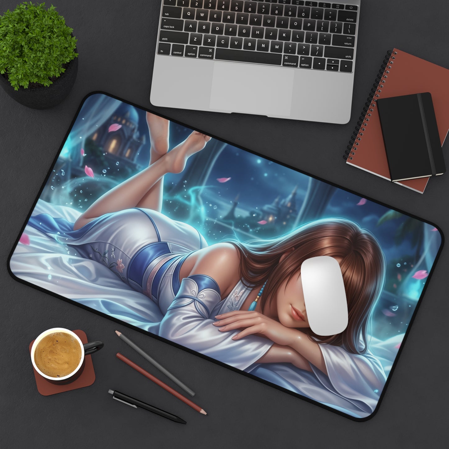 Final Fantasy Mouse Pad, Yuna Desk Mat, Anime Decor XXL