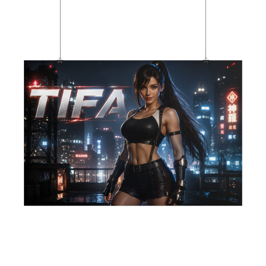 Tifa Lockhart Character Poster Gaming Setup Wall Decor Collector Print