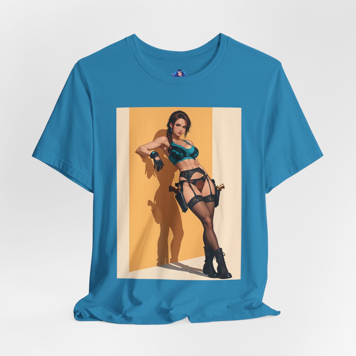 Lara Croft Grafik-T-Shirt | Tomb Raider T-Shirt für Otaku &amp; Gaming-Fans | Sexy Entdecker-Shirt