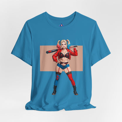 Harley Quinn Shirt | DC Comics T-Shirt für Otakus &amp; Gamer | Süßes, verrücktes Waifu-Shirt