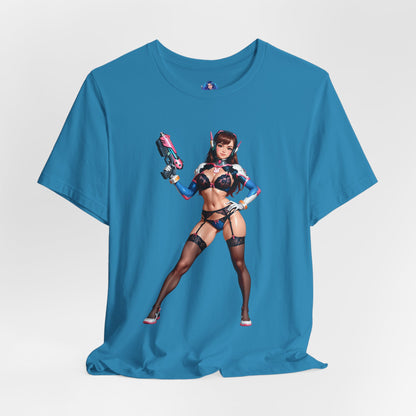 D.Va-T-Shirt | Overwatch-Gamer-Shirt für Otakus und E-Sport-Fans | Waifu-Grafik-Shirt
