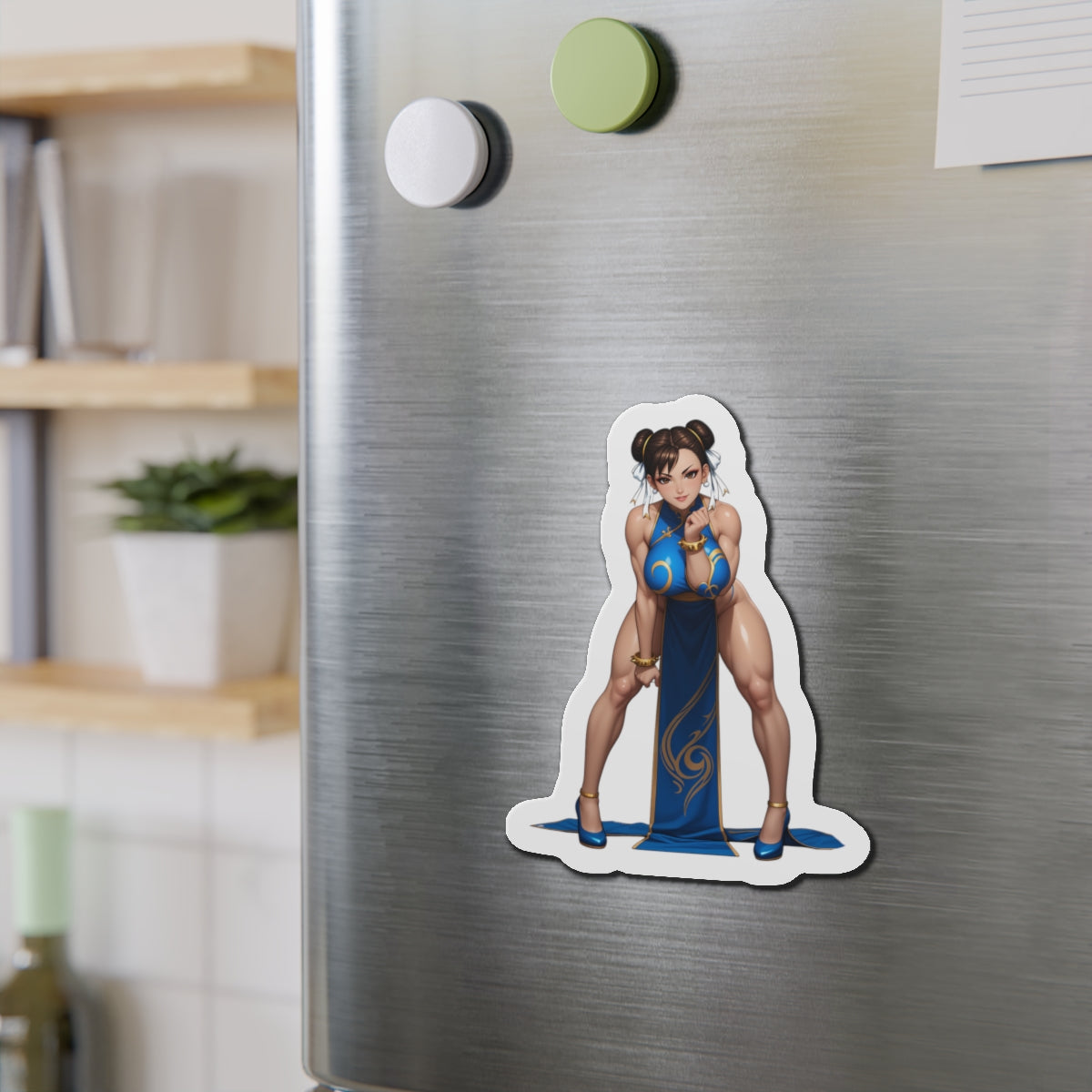 Chun-Li-Magnet – Street Fighter-Kühlschrankmagnet, Anime-Kriegerin-Dekoration