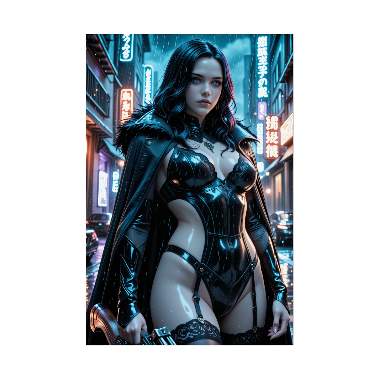 Постер аніме "Мисливиця" | Настінне мистецтво темної героїні Вайфу для декору кімнати отаку