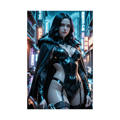 Постер аніме "Мисливиця" | Настінне мистецтво темної героїні Вайфу для декору кімнати отаку