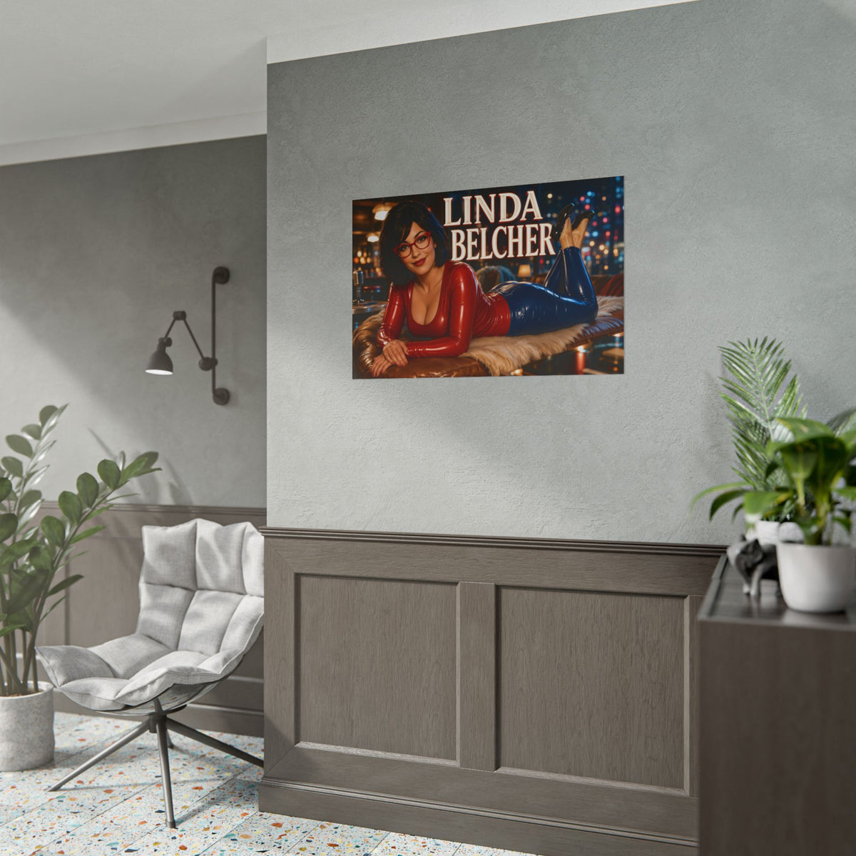 Linda Belcher Character Poster Bobs Burgers Wall Decor Collectible Art Print