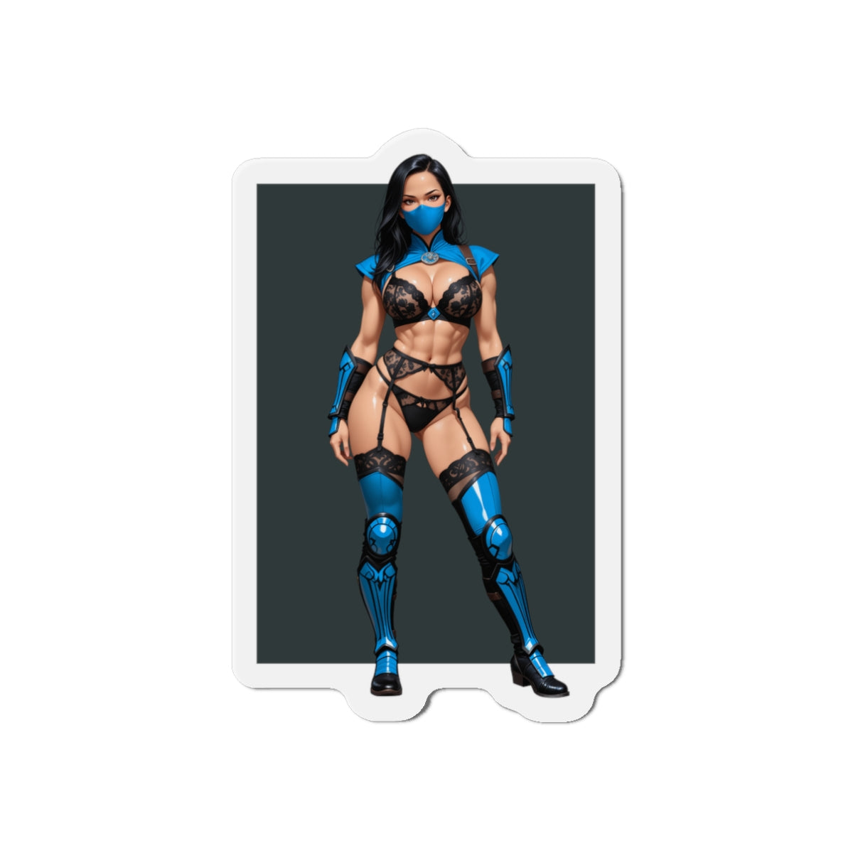 Магніт Kitana Mortal Kombat – магніт з аніме-дівчиною-воїном, декор для геймерів