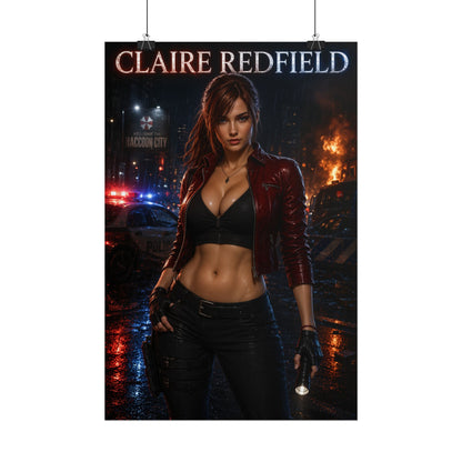 Resident Evil Claire Redfield Video Game Poster Wall Art Print