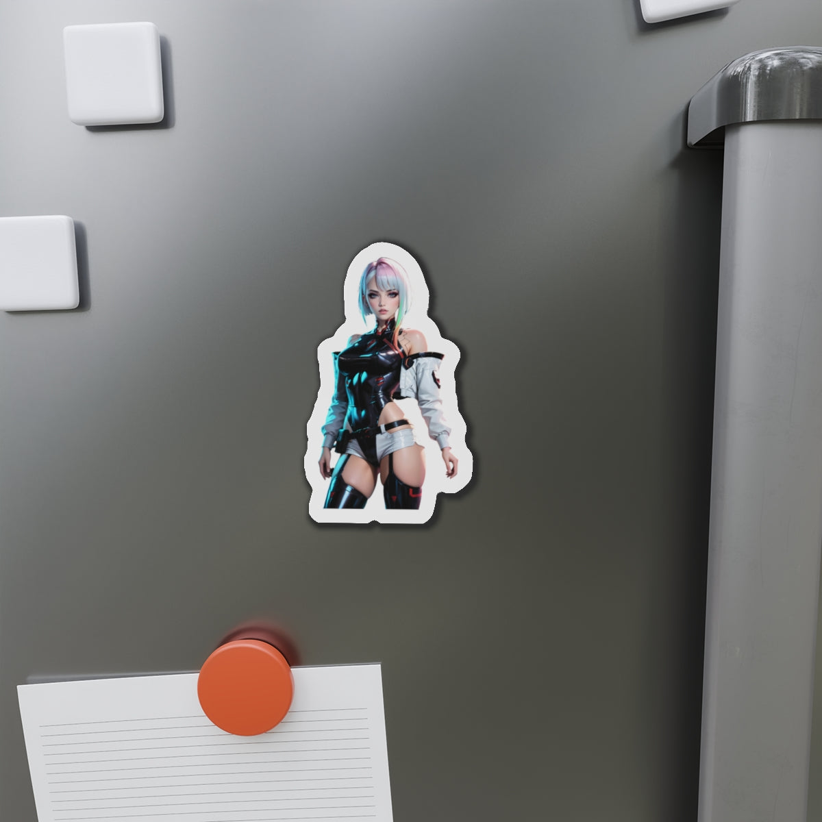 Lucy Edgerunners Magnet – Cyberpunk-Anime-Kühlschrankmagnet, Netrunner-Mädchen-Dekoration