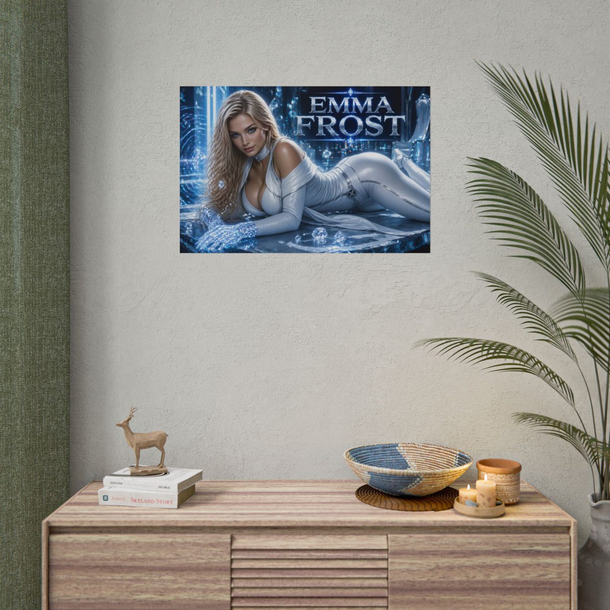 Comic Wall Art Emma Frost Poster Heroine Room Decor Collectible Character Print