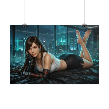 Tifa Lockhart Poster, Final Fantasy Art Print, Gaming Room Decor