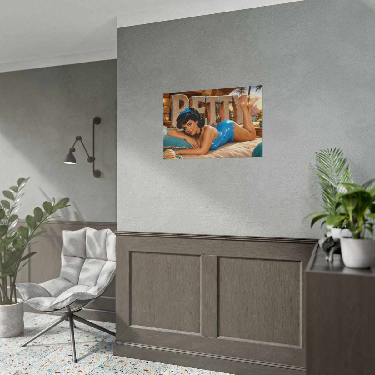 Betty Rubble The Flintstones Retro Poster Cartoon Wall Art Room Decor