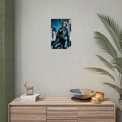 Rogue Cyberpunk 2077 Wall Art – Legendary Character Poster, Gift for Gamers hanging on modern wall over console, vivid cinematic print