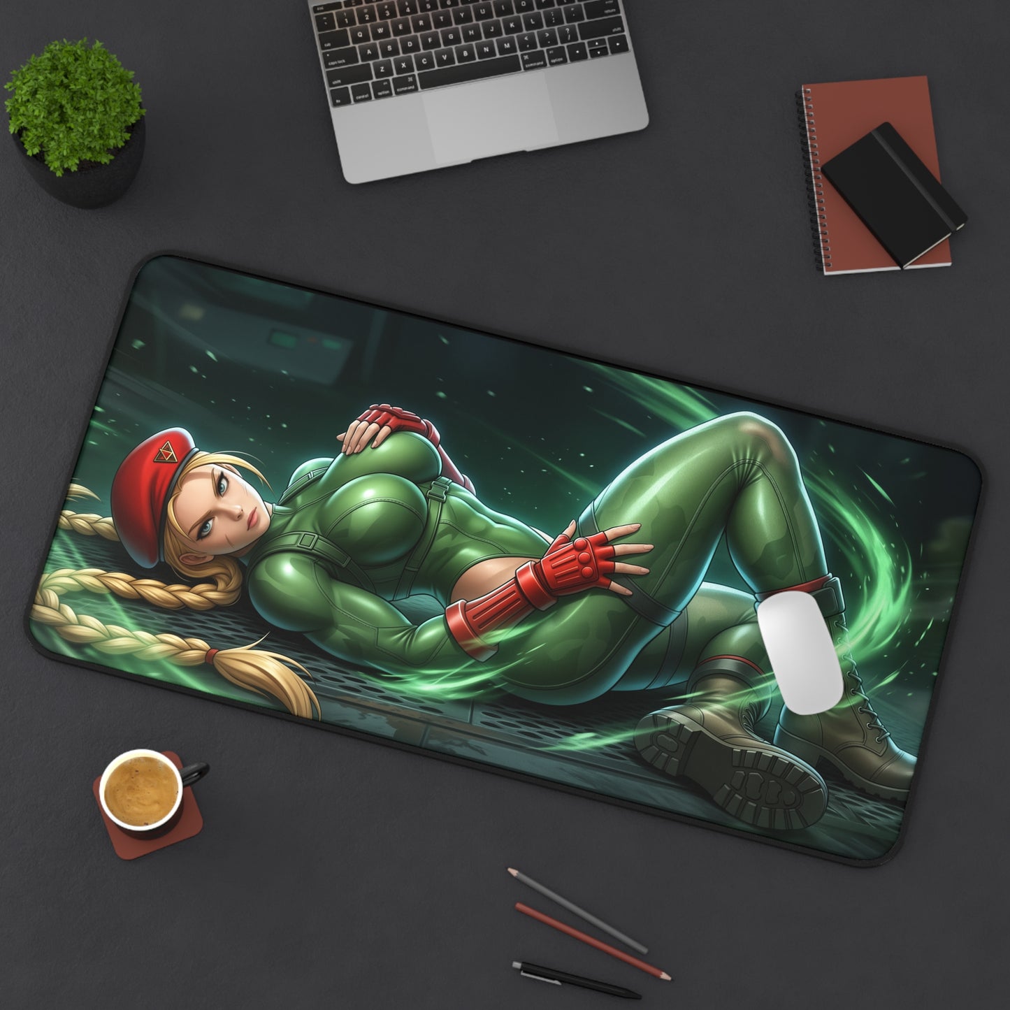Street Fighter Mouse Pad, Cammy Desk Mat, Gamer Gift XXL
