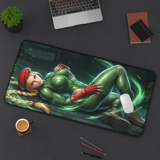 Street Fighter Mouse Pad, Cammy Desk Mat, Gamer Gift XXL