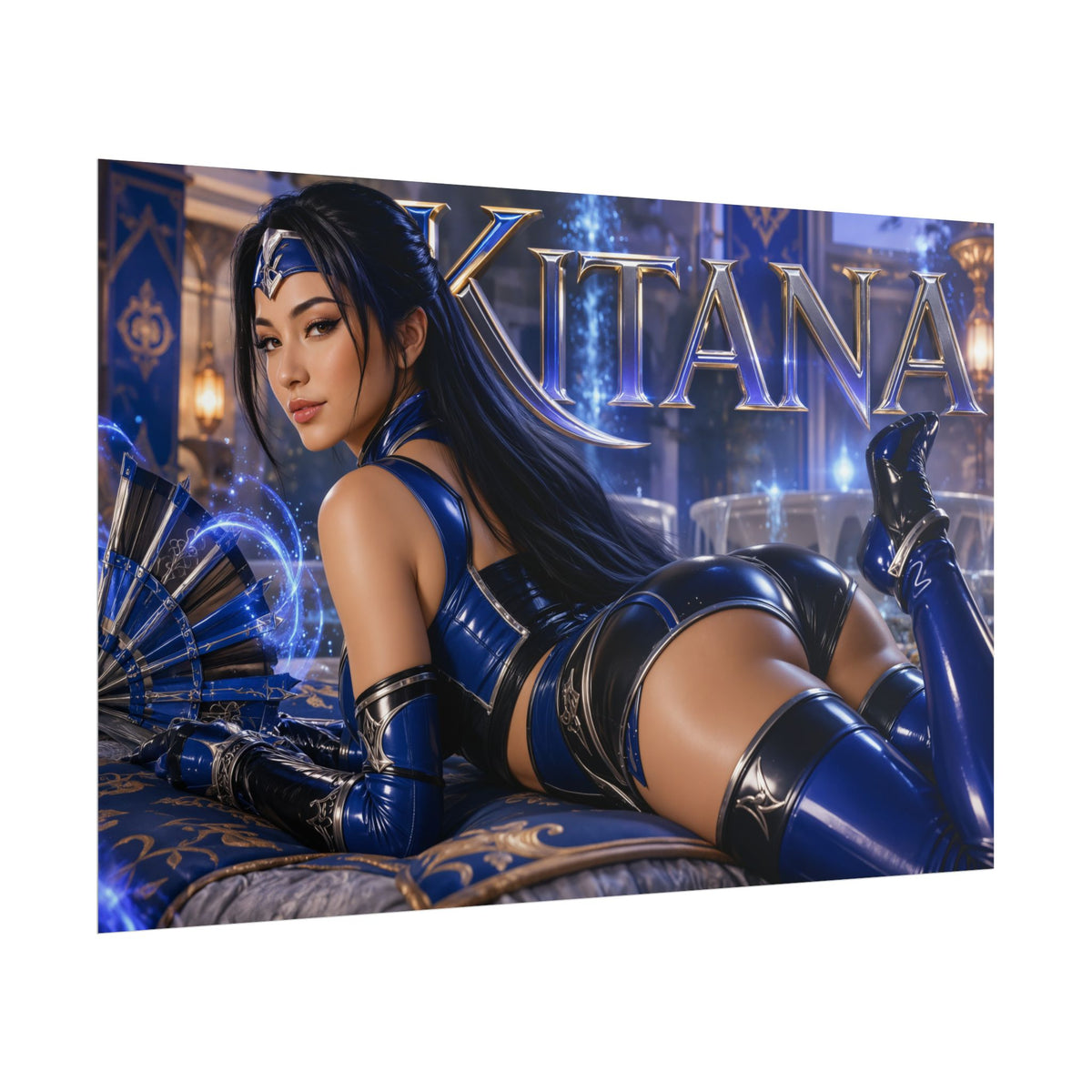 Gaming Wall Art Kitana Mortal Kombat Poster Game Room Decor Gamer Gift Print