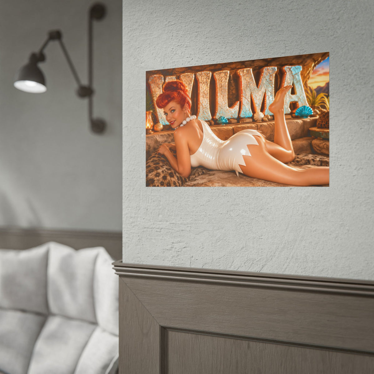 Wilma Flintstone The Flintstones Retro Poster Cartoon Wall Art Room Decor