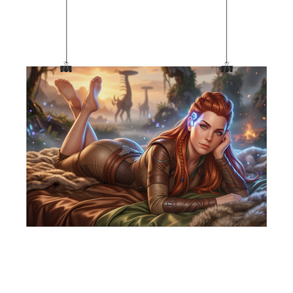 Aloy Horizon Poster, Gaming Wall Art, Fantasy Print, Gamer Decor