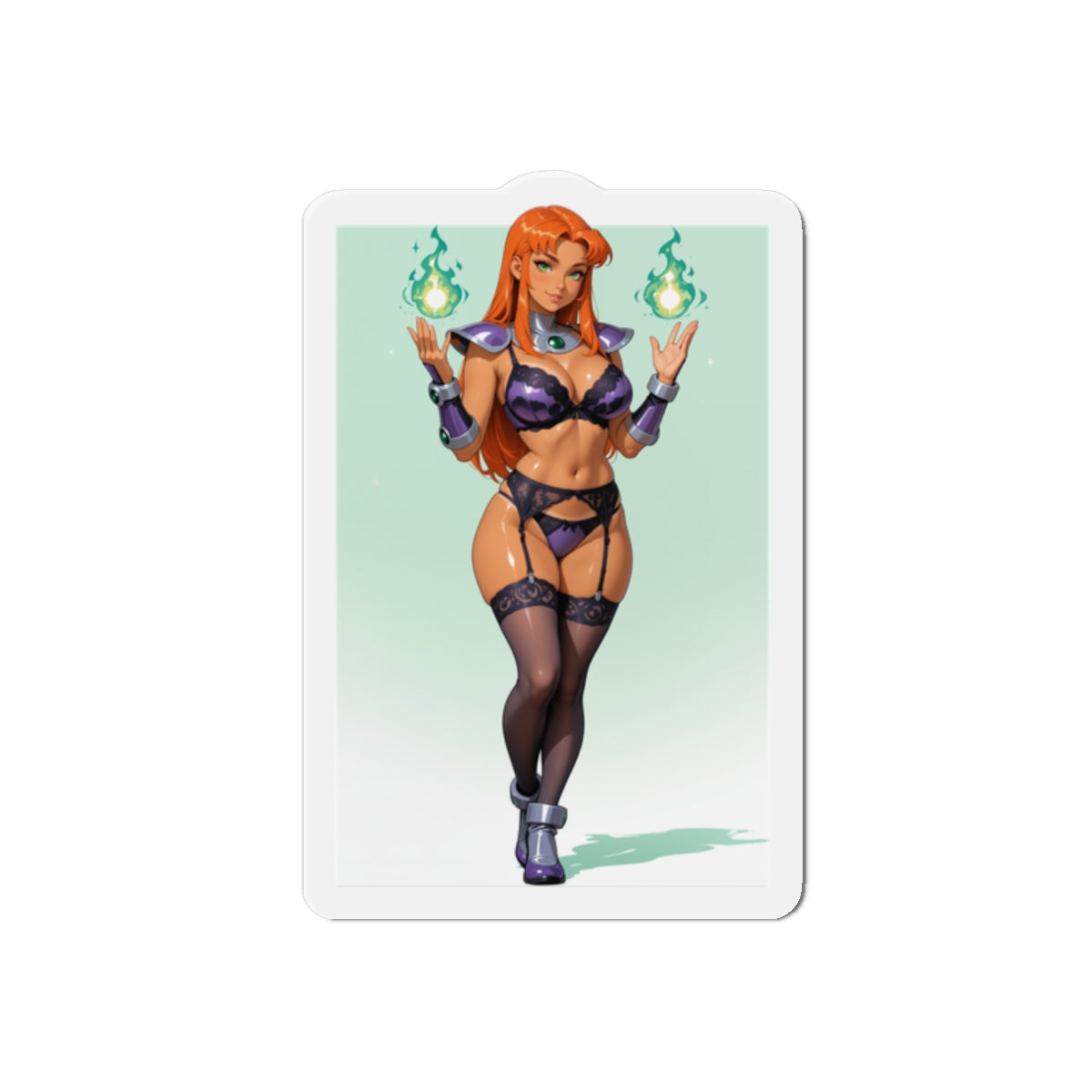 Starfire-Magnet – Kühlschrankmagnet mit Anime-Motiv aus Teen Titans, heiße Heldin als Deko