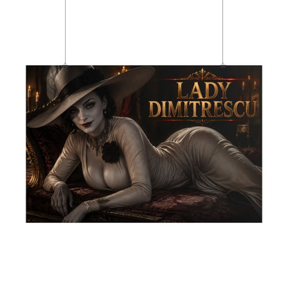 Lady Dimitrescu Gaming Poster Wall Art Gamer Room Decor Collectible Print