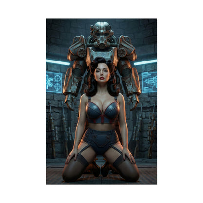 Fallout Power Woman Poster / Fallout Power Wall Art / Fallout Power Art Print / Fallout Poster featuring a commanding Fallout woman with power and symmetry