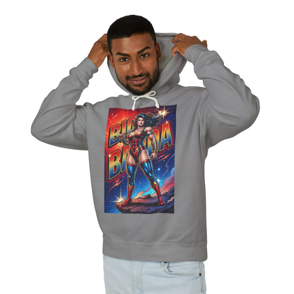 Big Barda Hoodie | DC Warrior Hoodie | New Genesis Champion Pullover - gray streetwear pullover featuring bold Big Barda graphic