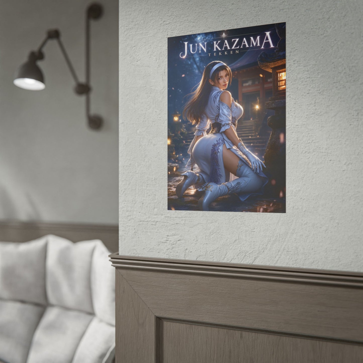 Jun Kazama Poster, Tekken Wall Art, Gaming Print, Fantasy Decor