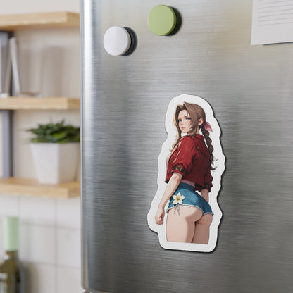 Aerith Magnet – FF7 Anime Girl Fridge Magnet, Cute Flower Girl Decor