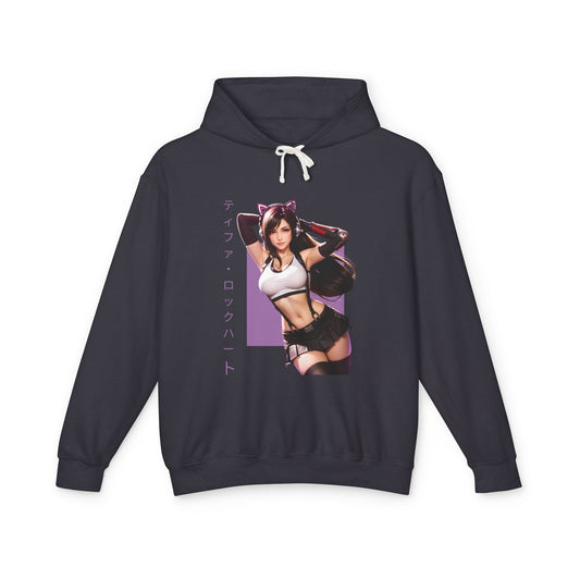 Tifa Lockhart Hoodie | Anime-Kämpfer-Hoodie | Fantasy-Kampfsport-Pullover