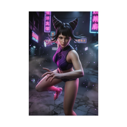 Juri Han Poster Street Fighter Wall Art Print Gaming Room Decor