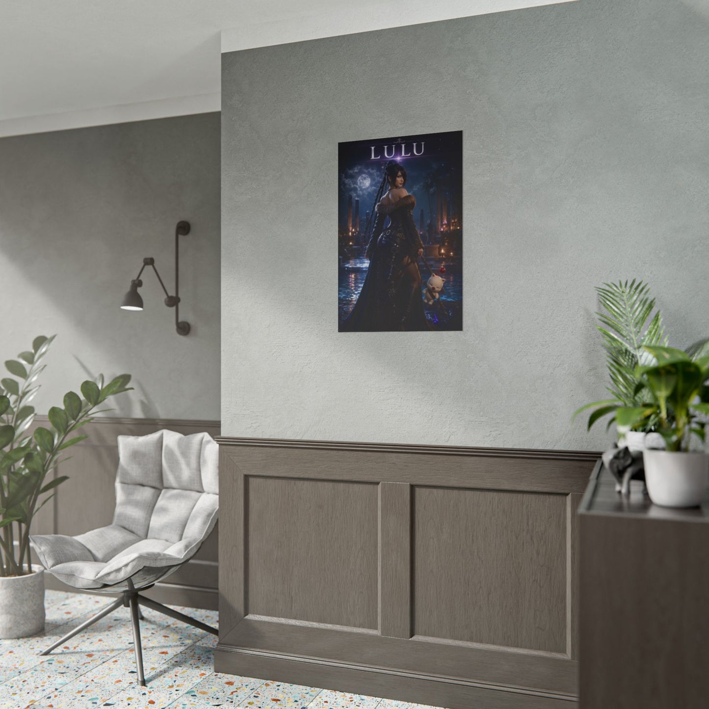 Lulu Final Fantasy Poster, FFX Wall Art, Fantasy Print, Gamer Decor