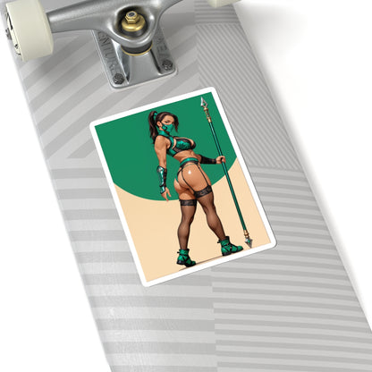 Jade-Aufkleber – Mortal Kombat Vinyl-Aufkleber für Laptops, Notizbücher und Innendekoration