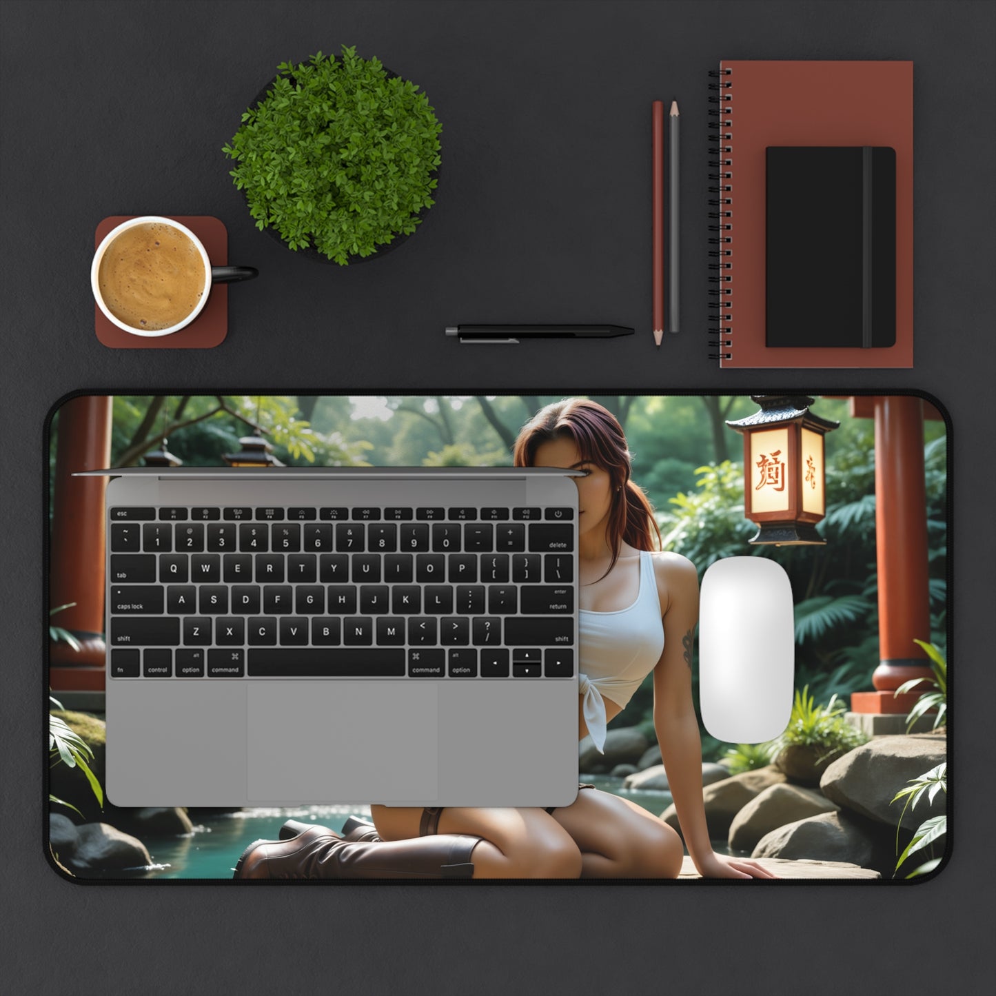 Килимок для столу Revy, килимок для миші «Чорна лагуна», декор для ігрового столу з аніме-героїнею