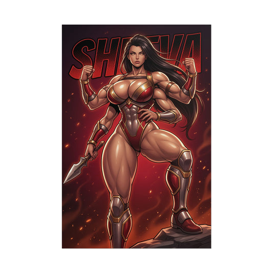 Sheeva Mortal Kombat Poster, Mortal Kombat Wall Art, Four Arm Warrior Girl Decor, Fighting Game Wall Art, Gamer Gift