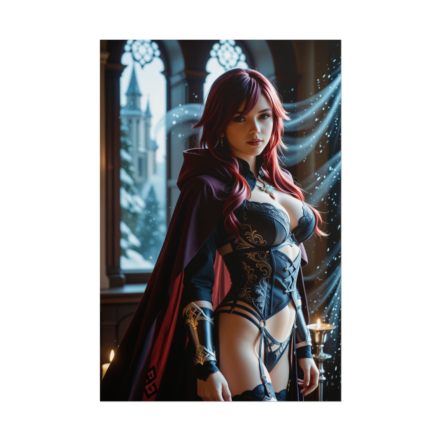 Постер Розарії | Настінне мистецтво аніме Вайфу для декору в стилі отаку та JRPG